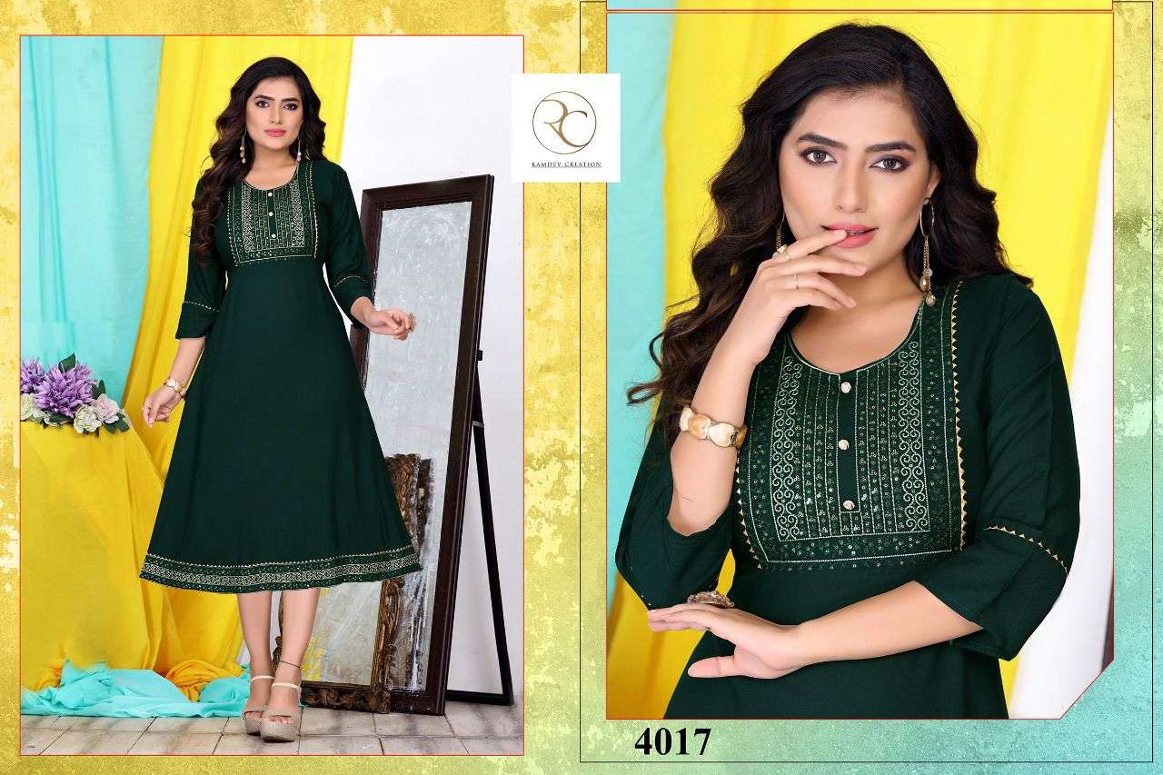 RC KAINAAT Riyon 14 kg  Heavy Sequance work  choli and daman   Lenth n Ghera sleev work and sillai pattern KURTI CATALOG WHOLESALE BEST RATE
