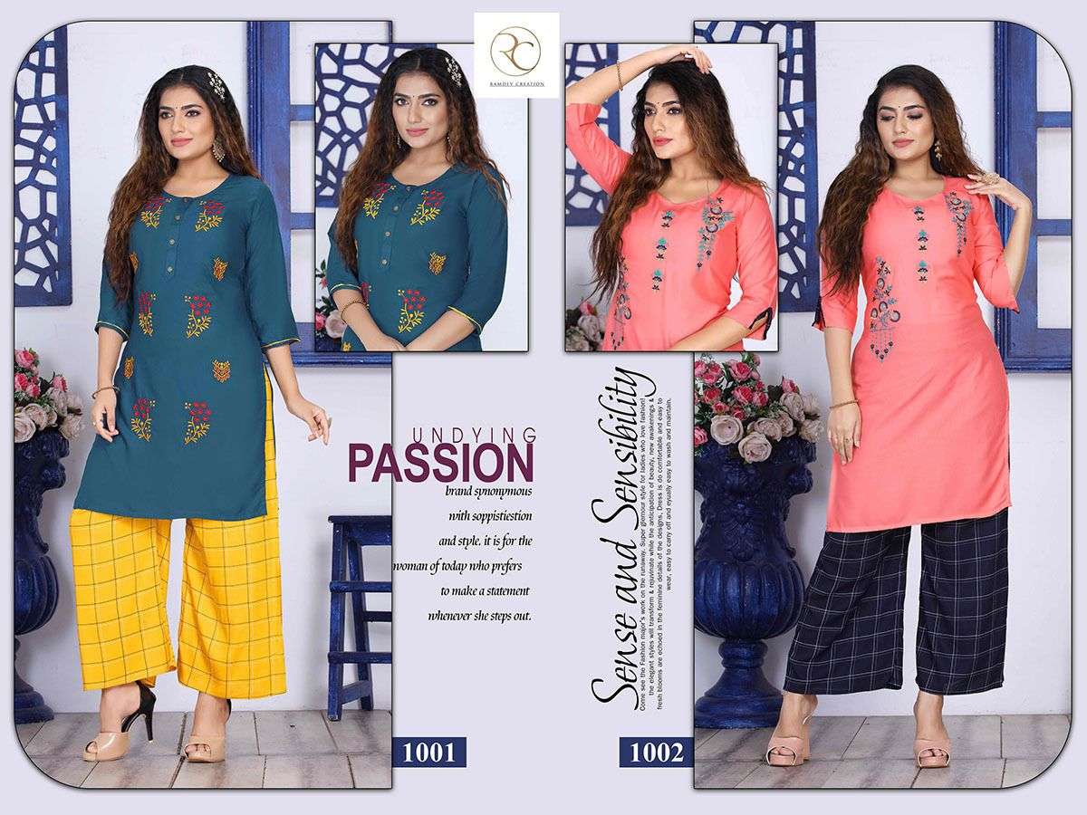 RC MISHREE Riyon 14 kg   heavy top Embrodery work with Riyon print Plazo sillai pattern CATALOG WHOLESALER BEST RATE