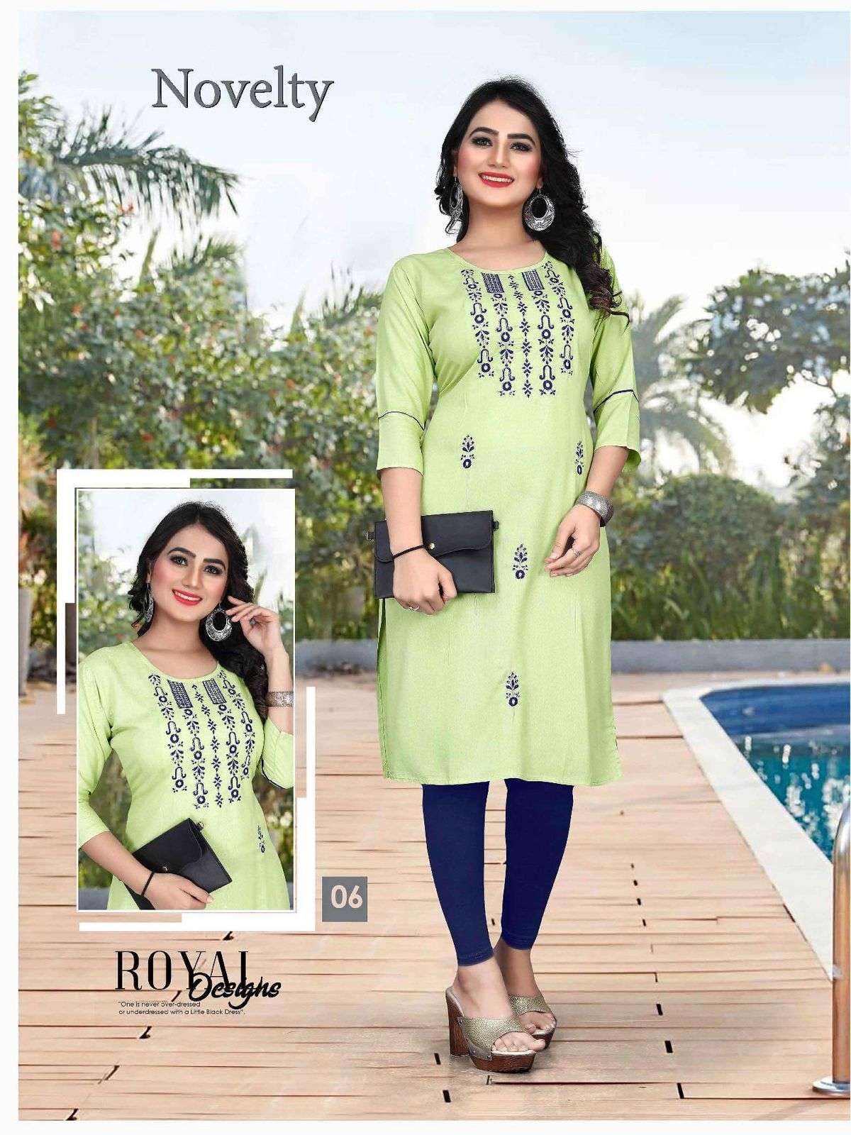 TRENDY NOVELTY RAYON EMBROIDERY WORK & STRAIGHT TOP KURTI CATALOG WHOLESALER BEST RATE