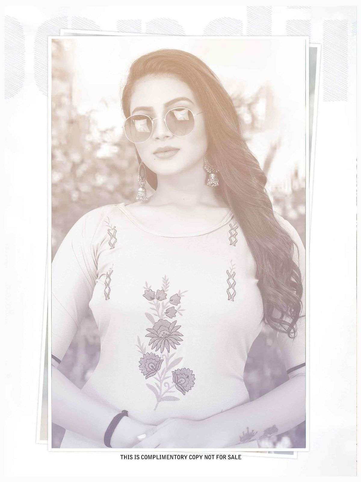 TRENDY NOVELTY RAYON EMBROIDERY WORK & STRAIGHT TOP KURTI CATALOG WHOLESALER BEST RATE