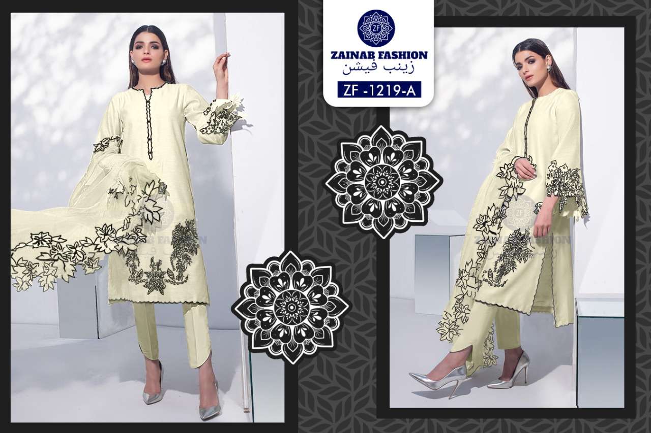 zainab fashion 1219 design colors readymade pakistani suits