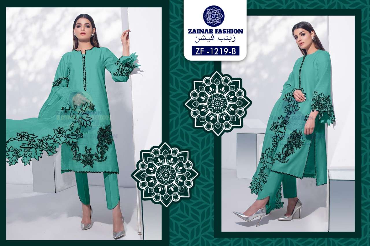 zainab fashion 1219 design colors readymade pakistani suits