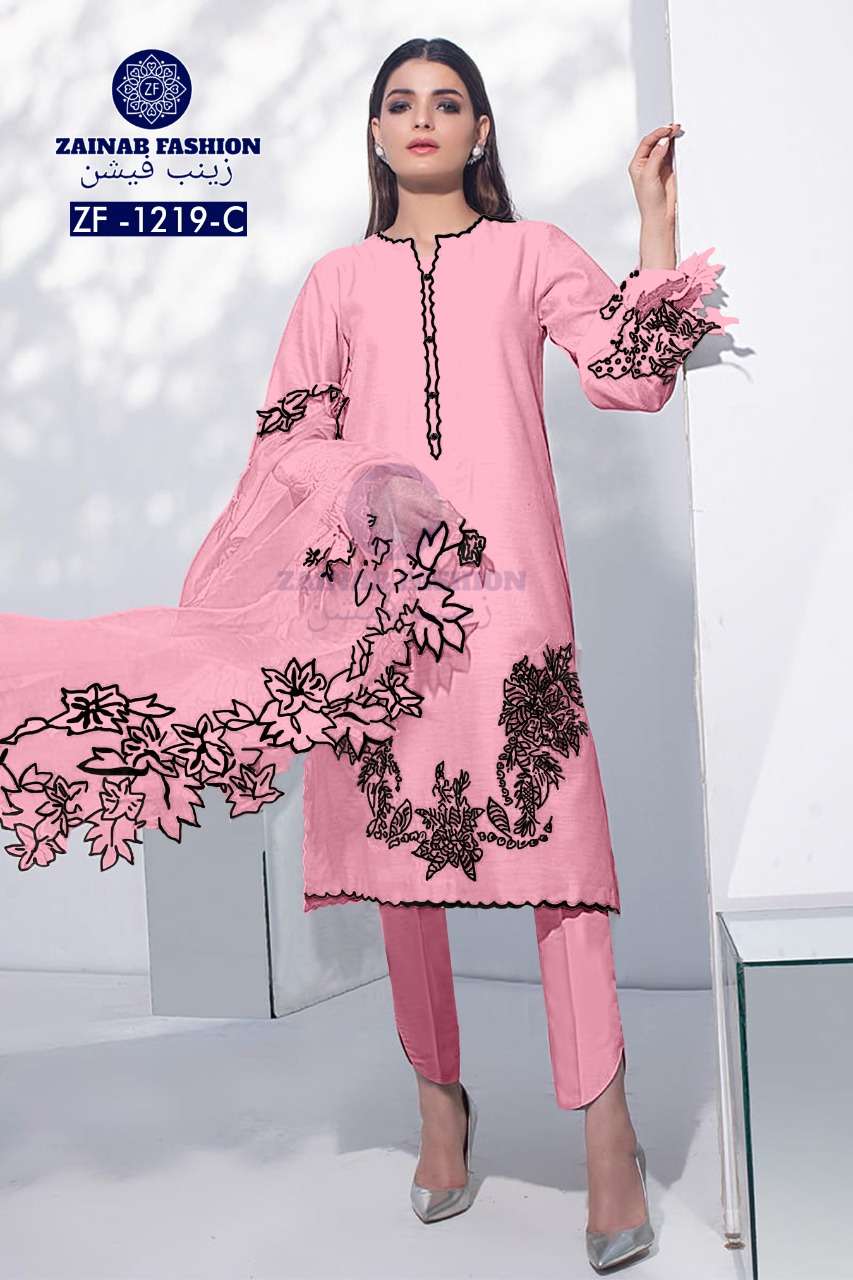 zainab fashion 1219 design colors readymade pakistani suits