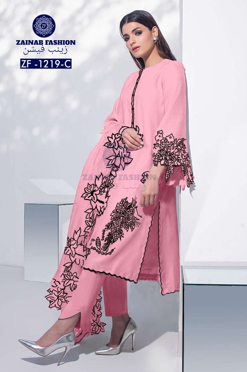 zainab fashion 1219 design colors readymade pakistani suits