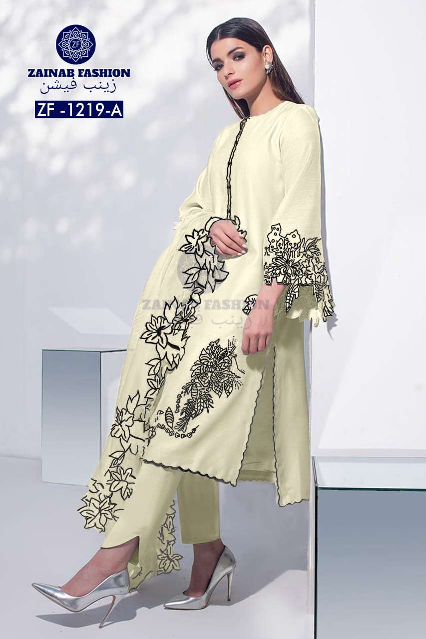 zainab fashion 1219 design colors readymade pakistani suits