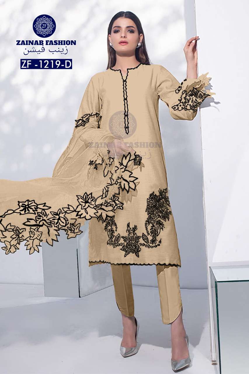 zainab fashion 1219 design colors readymade pakistani suits