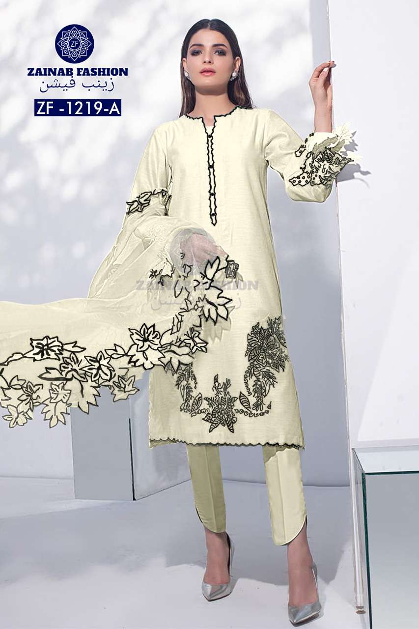 zainab fashion 1219 design colors readymade pakistani suits