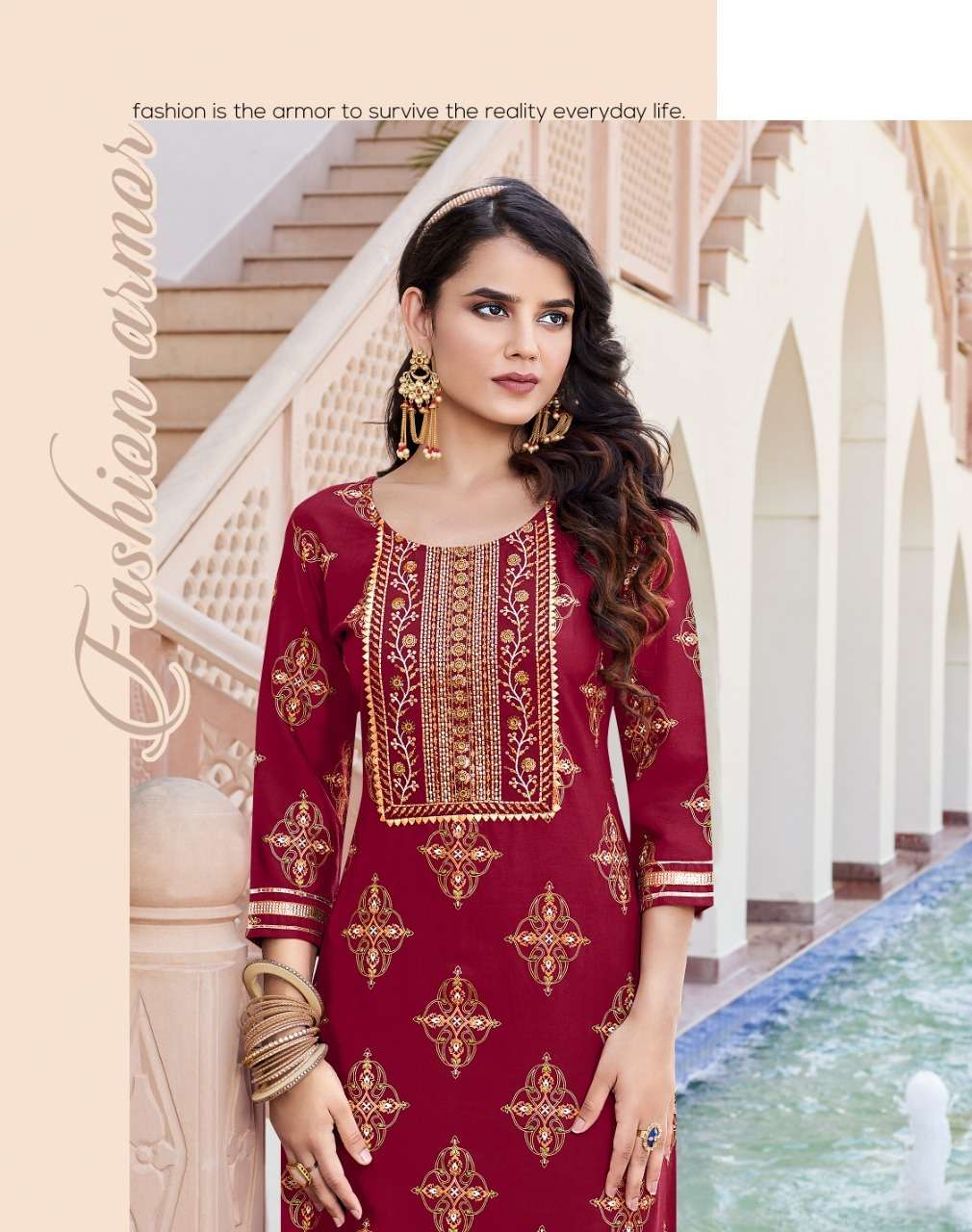 zoori by diya trends rayon casual wear kurti with pant big sizes set collection