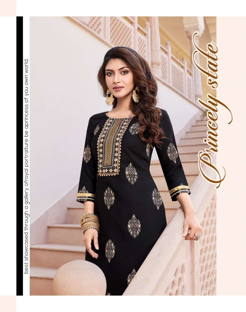 zoori by diya trends rayon casual wear kurti with pant big sizes set collection