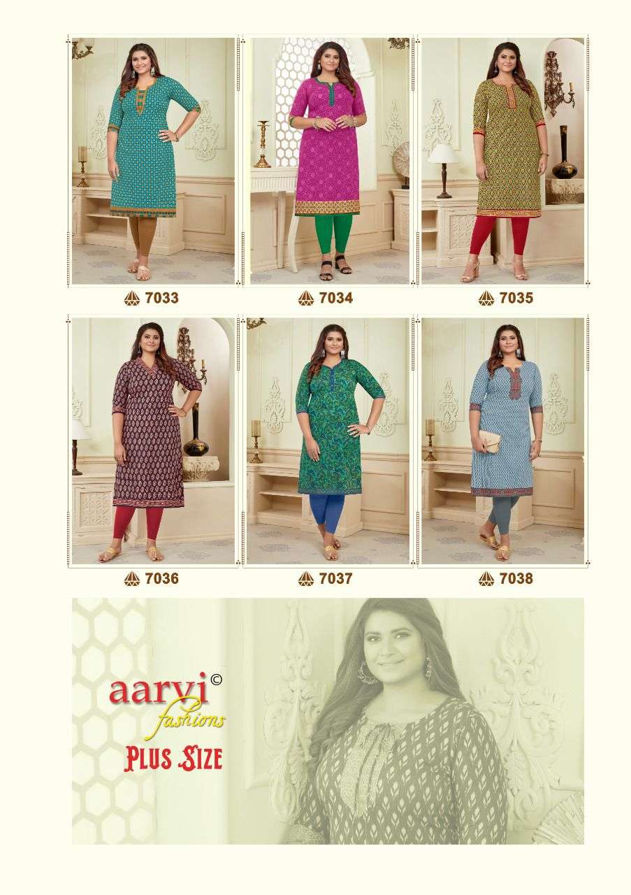 aarvi fashion surat rajkot cotton plus size vol 2 kurtis big size kurtis for women 