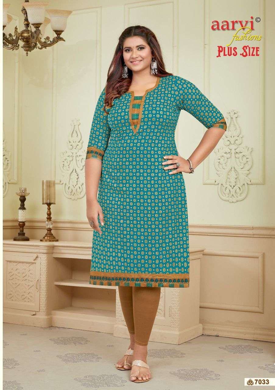 aarvi fashion surat rajkot cotton plus size vol 2 kurtis big size kurtis for women 