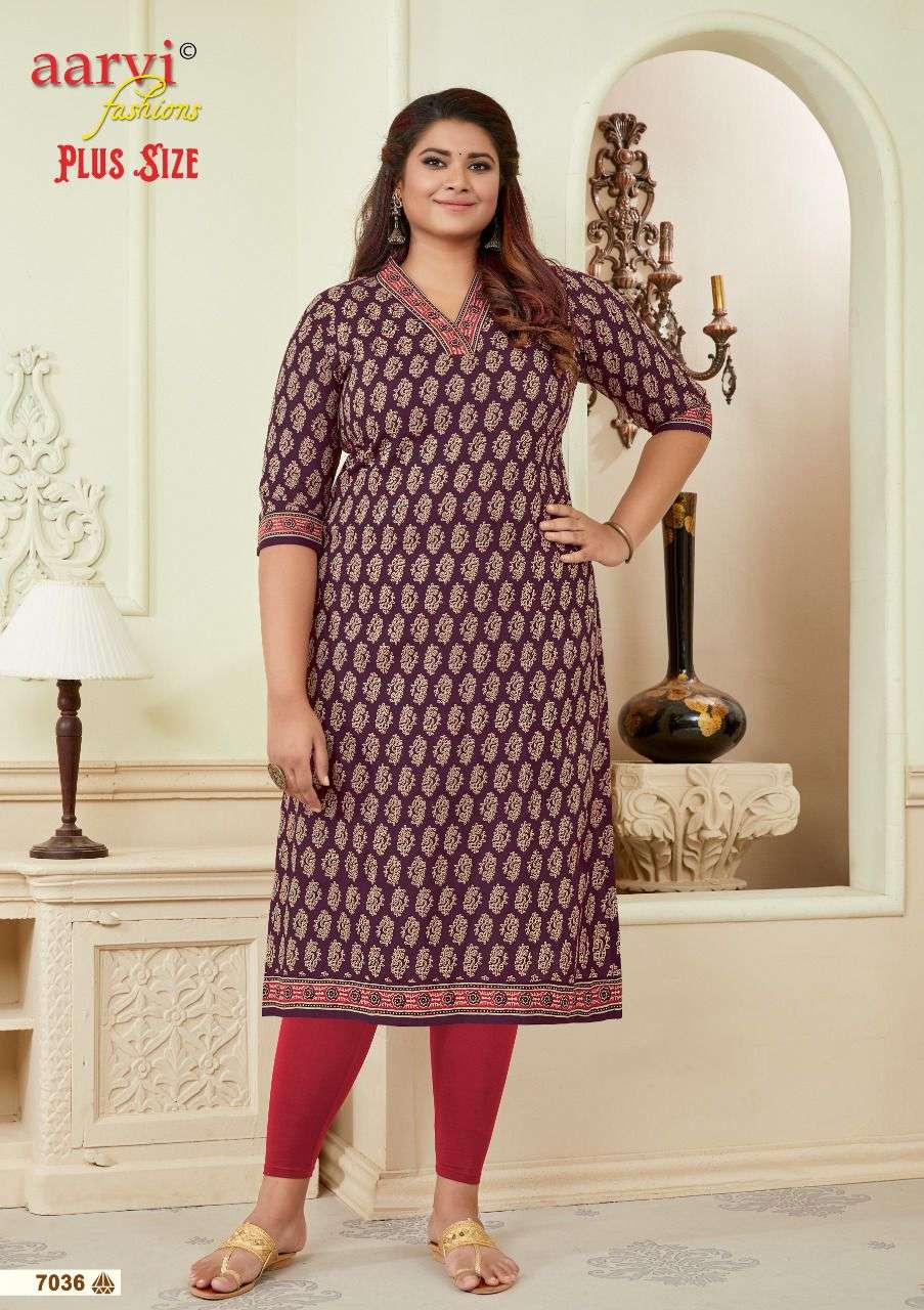 aarvi fashion surat rajkot cotton plus size vol 2 kurtis big size kurtis for women 