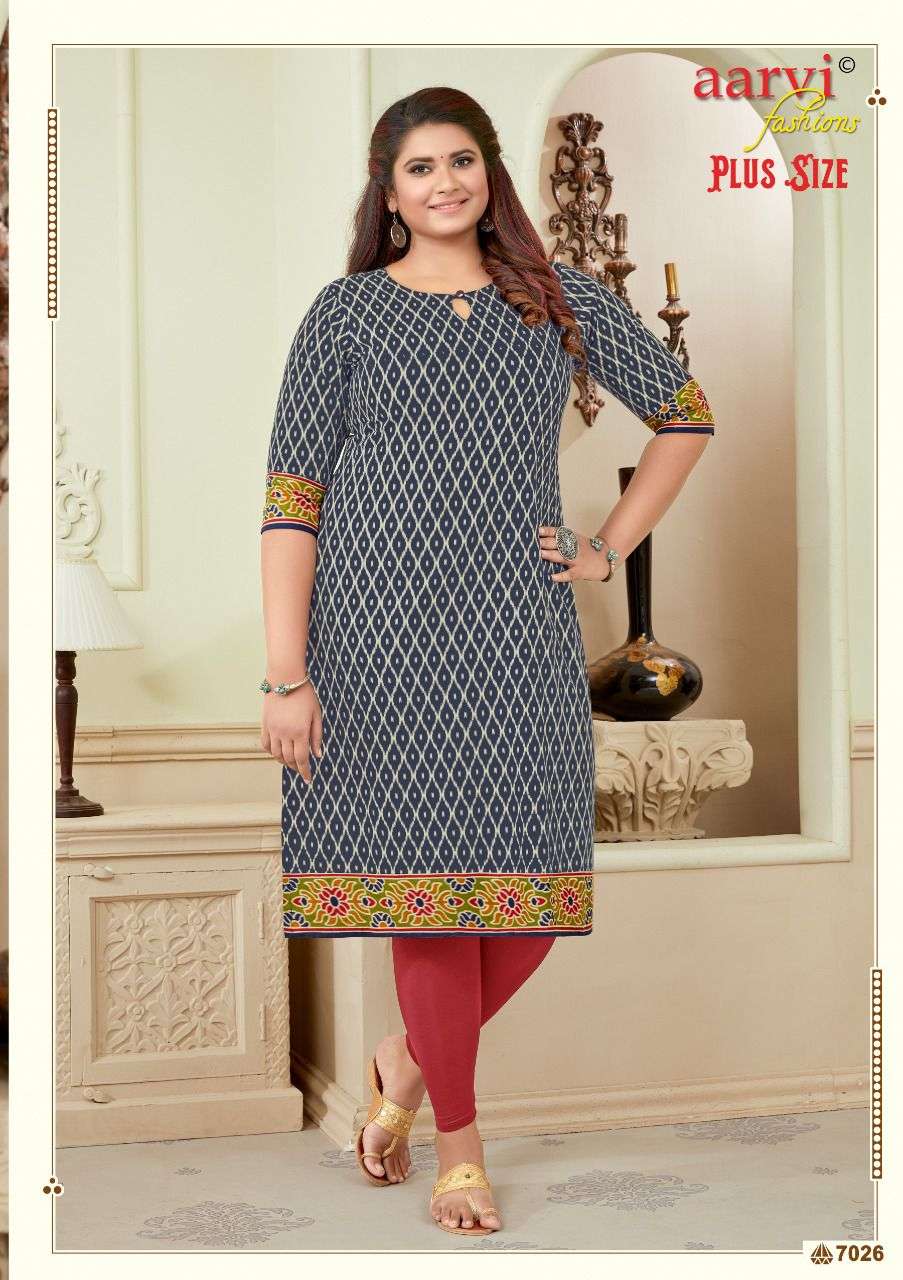 aarvi fashion surat rajkot cotton plus size vol 2 kurtis big size kurtis for women 