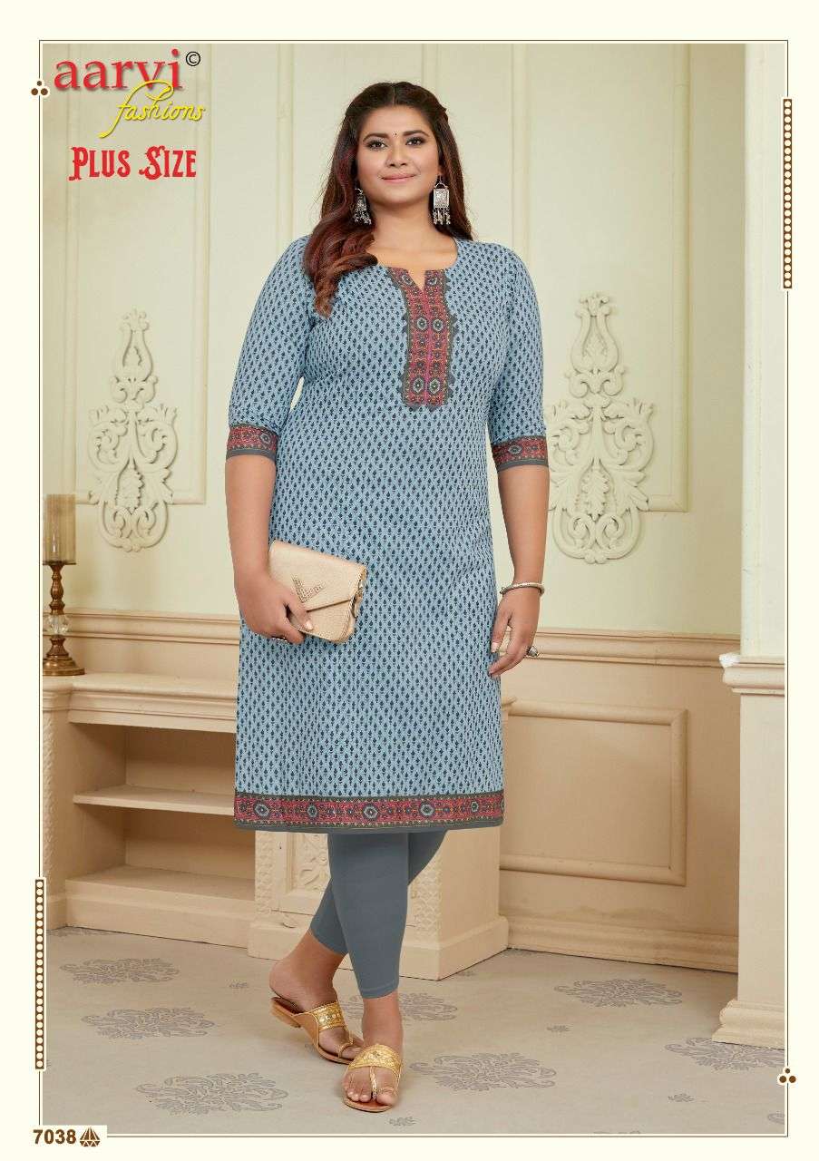 aarvi fashion surat rajkot cotton plus size vol 2 kurtis big size kurtis for women 