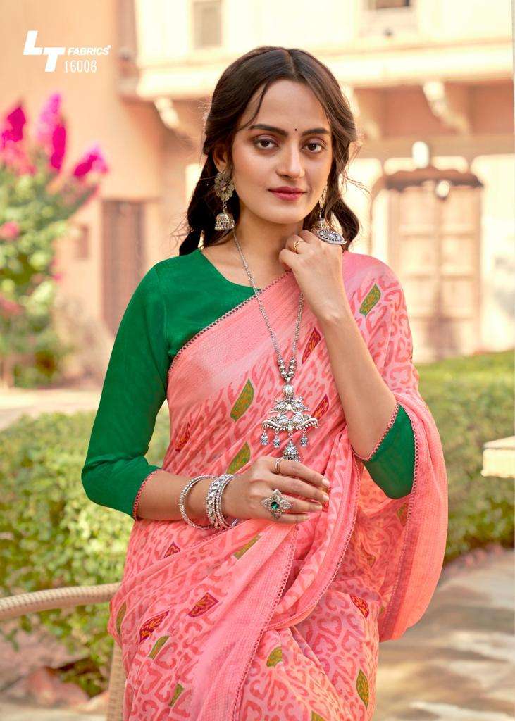 lt fashion surat wholesale shop maan chiffon smoke print saree catalog 