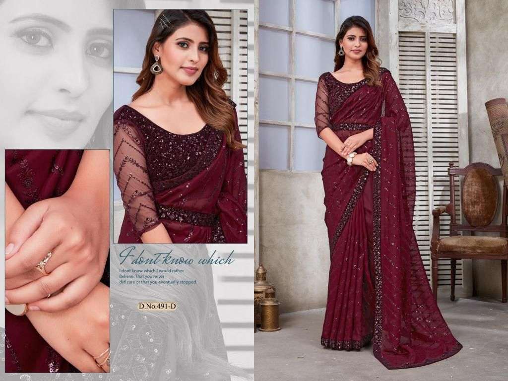 mehak 491 design soft satin organza indian fancy saree shop 