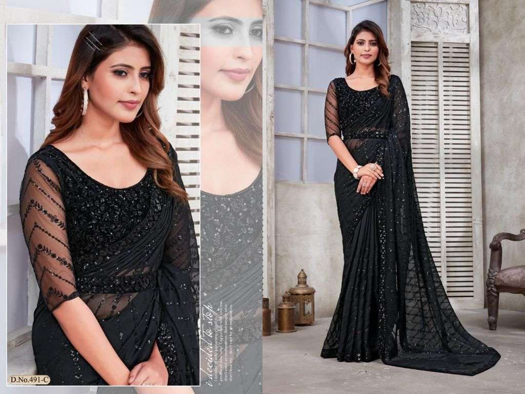 mehak 491 design soft satin organza indian fancy saree shop 