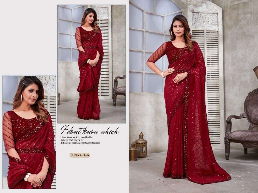 mehak 491 design soft satin organza indian fancy saree shop 