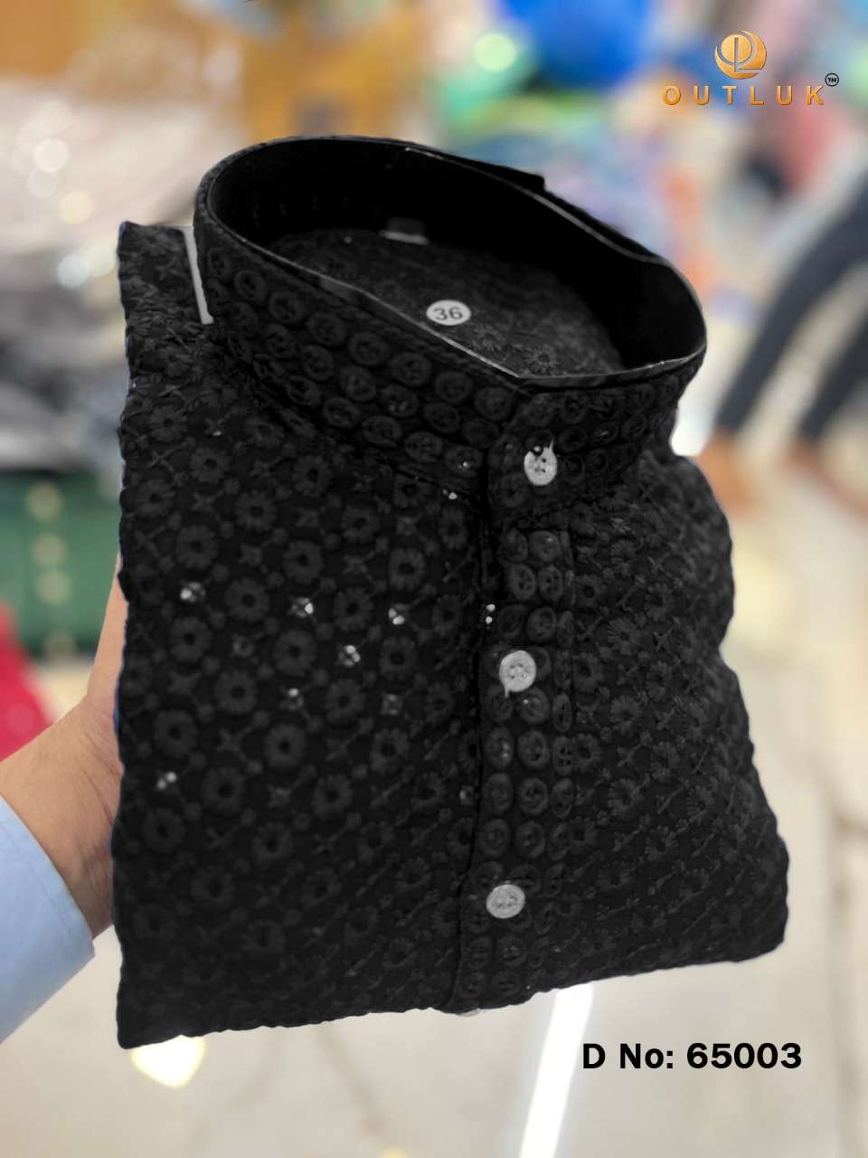 outluk vol 65 new color mens lucknowi kurta with cotton pant western mens wear 