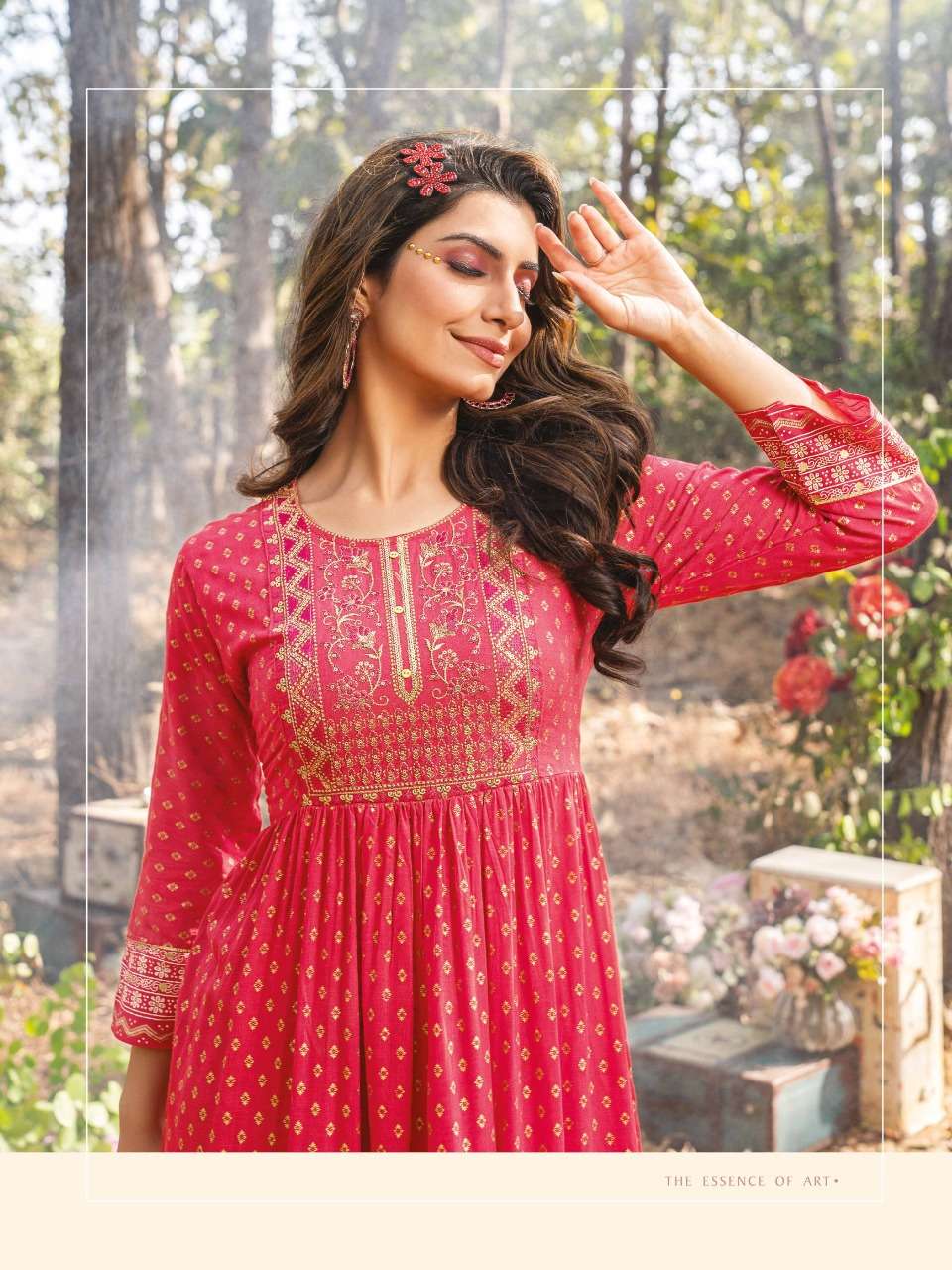 HERITAGE SAANJH VOL-3 RAYON & RAYON SLUB KURTI CATALOG WHOLESALER BEST RATE