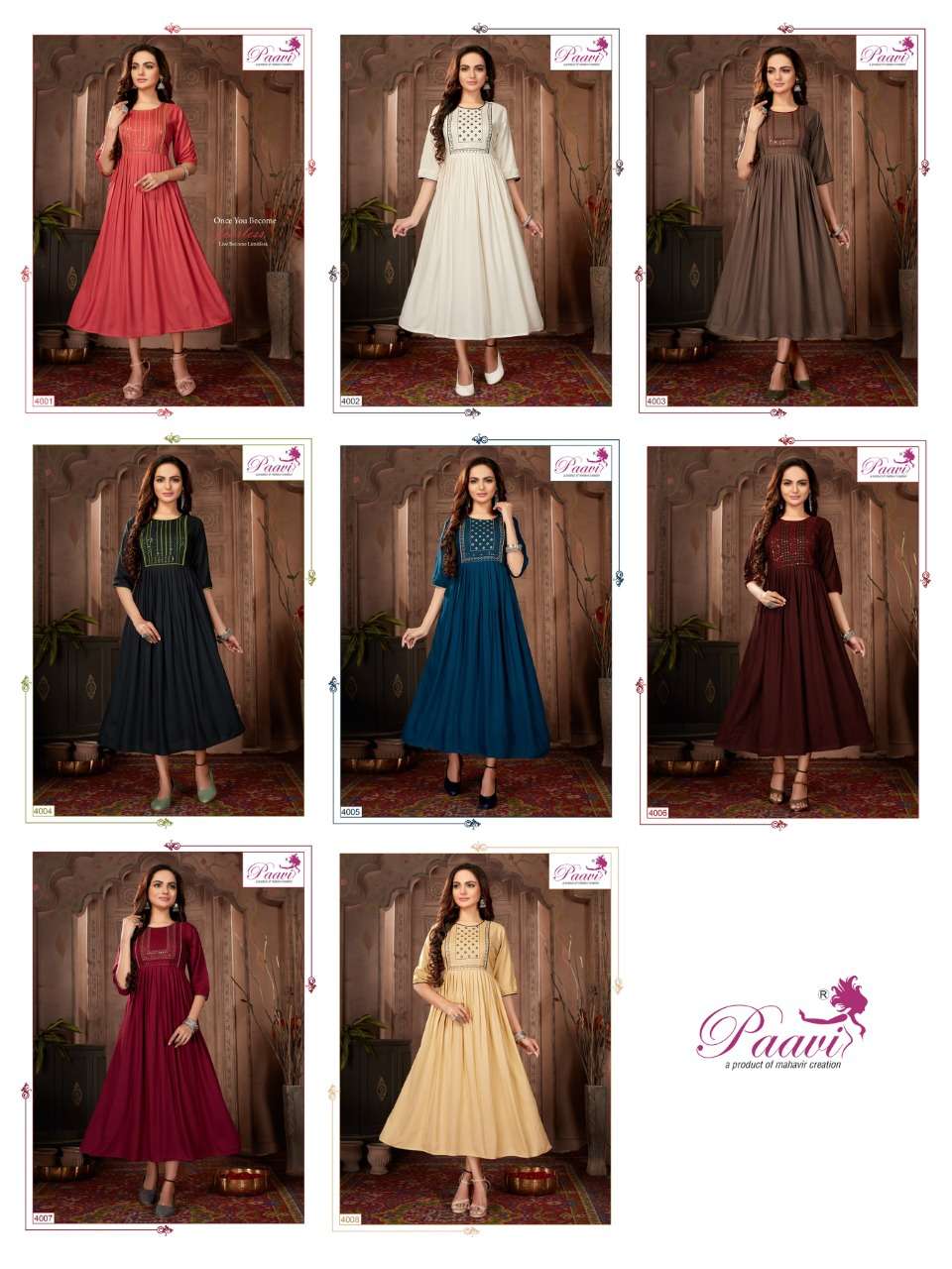 PAAVI FALAK Vol:-4 Plain Rayon LIVA TAG APPROVED KURTI CATALOG WHOLESALER BEST RATE