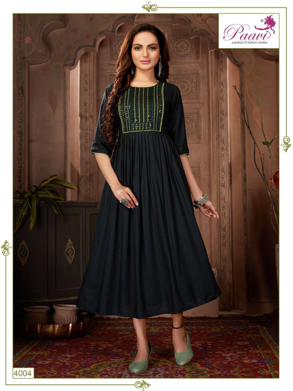 PAAVI FALAK Vol:-4 Plain Rayon LIVA TAG APPROVED KURTI CATALOG WHOLESALER BEST RATE
