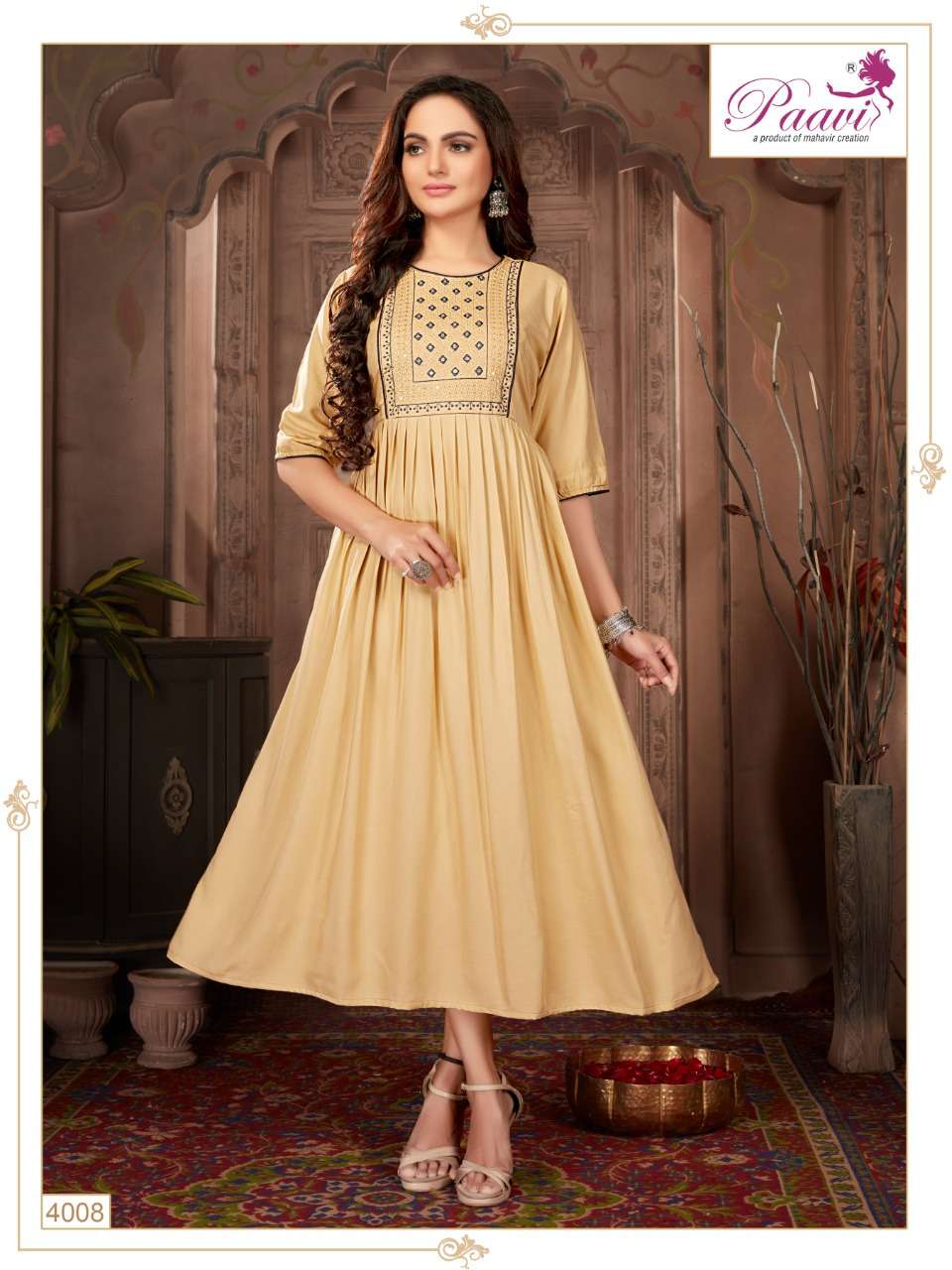 PAAVI FALAK Vol:-4 Plain Rayon LIVA TAG APPROVED KURTI CATALOG WHOLESALER BEST RATE