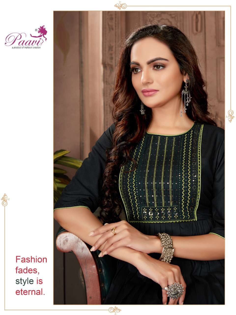 PAAVI FALAK Vol:-4 Plain Rayon LIVA TAG APPROVED KURTI CATALOG WHOLESALER BEST RATE