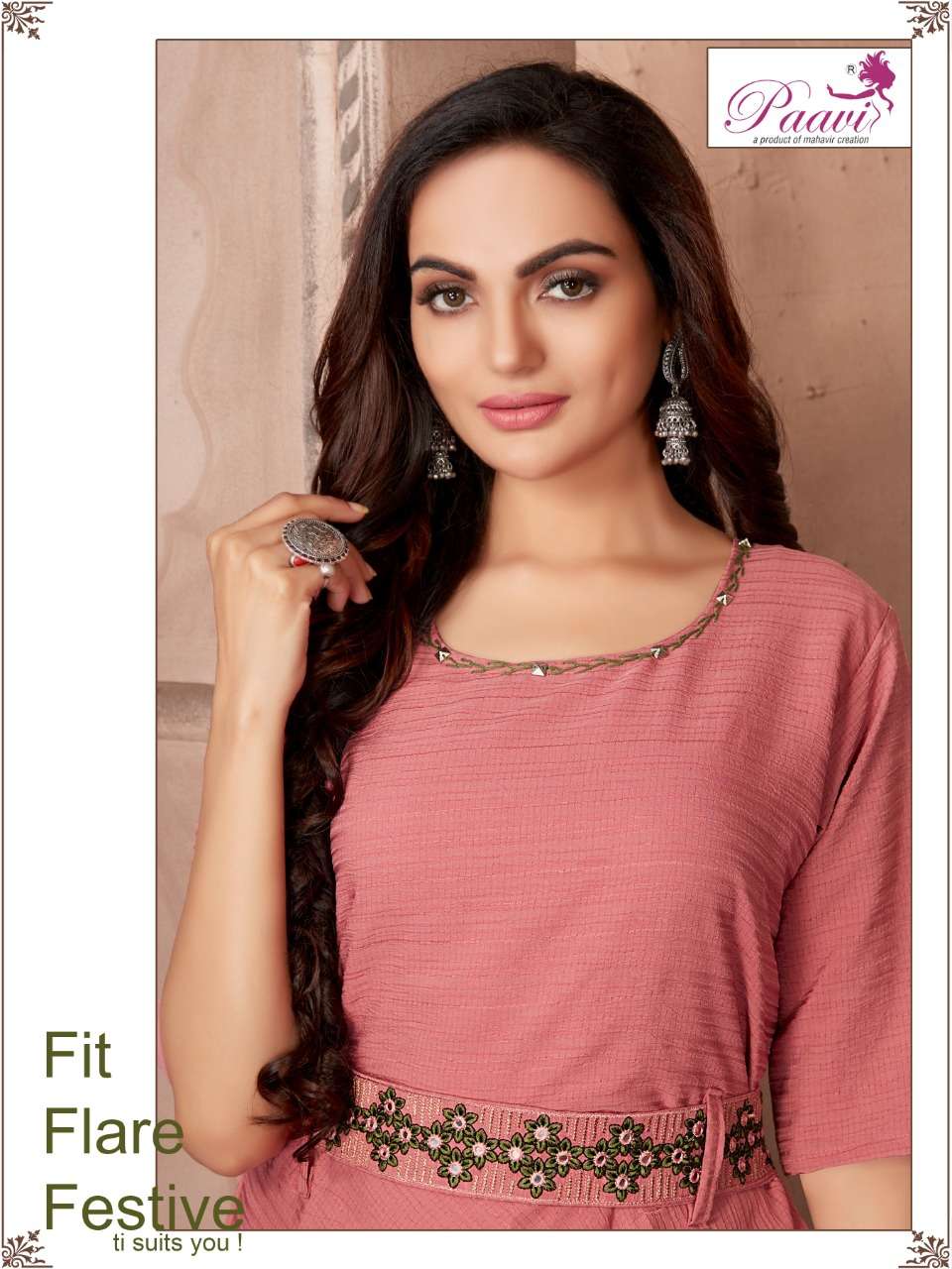 PAAVI LEYSA GEORGETTE with inner KURTI CATALOG WHOLESALER BEST RATE