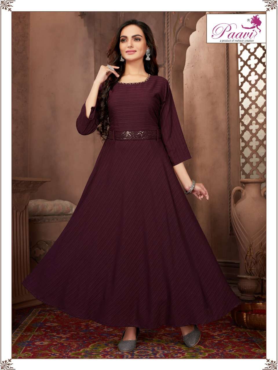 PAAVI LEYSA GEORGETTE with inner KURTI CATALOG WHOLESALER BEST RATE