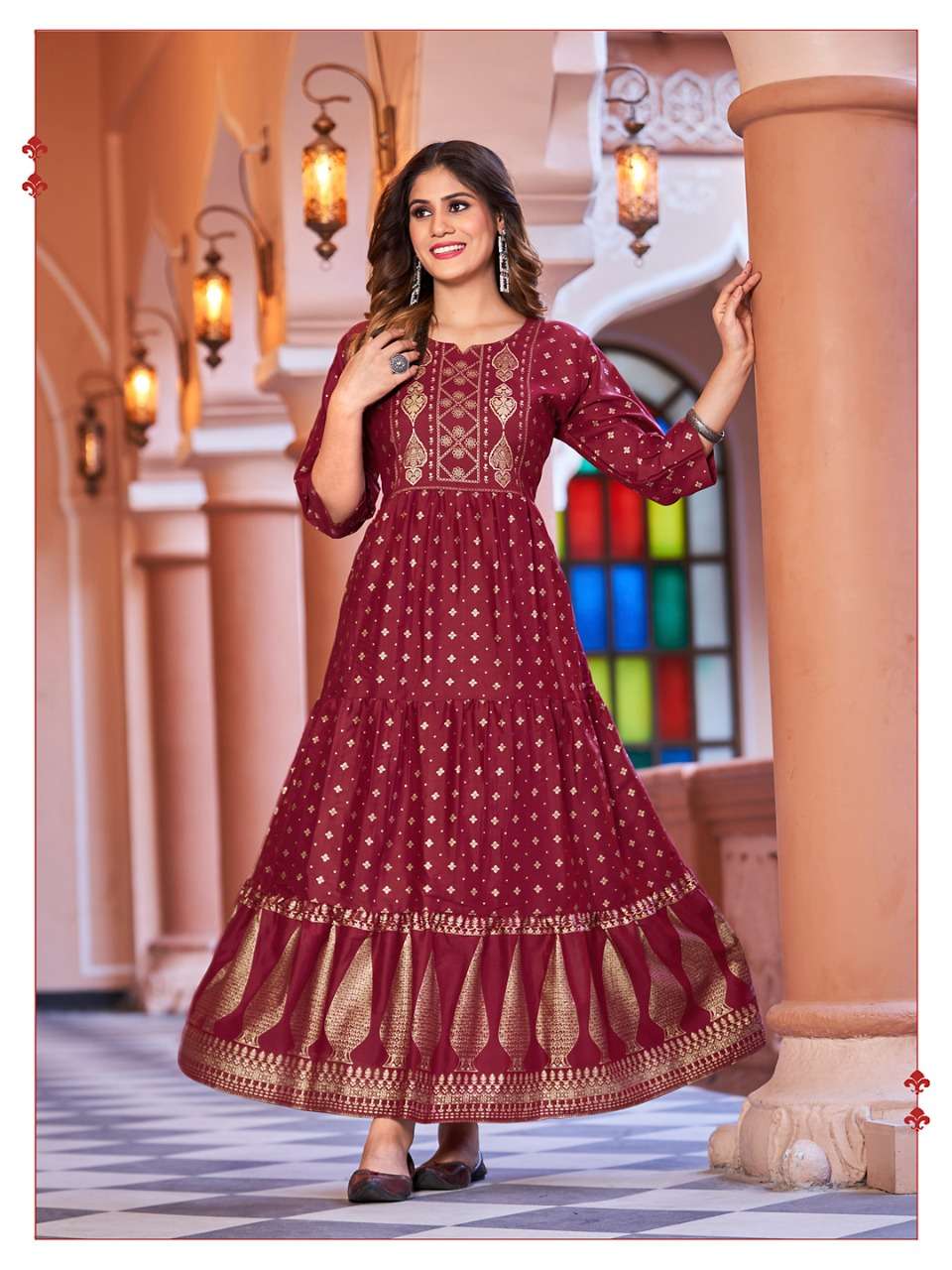 sukumari by banwery rayon big sizes long gown exporter kc surat