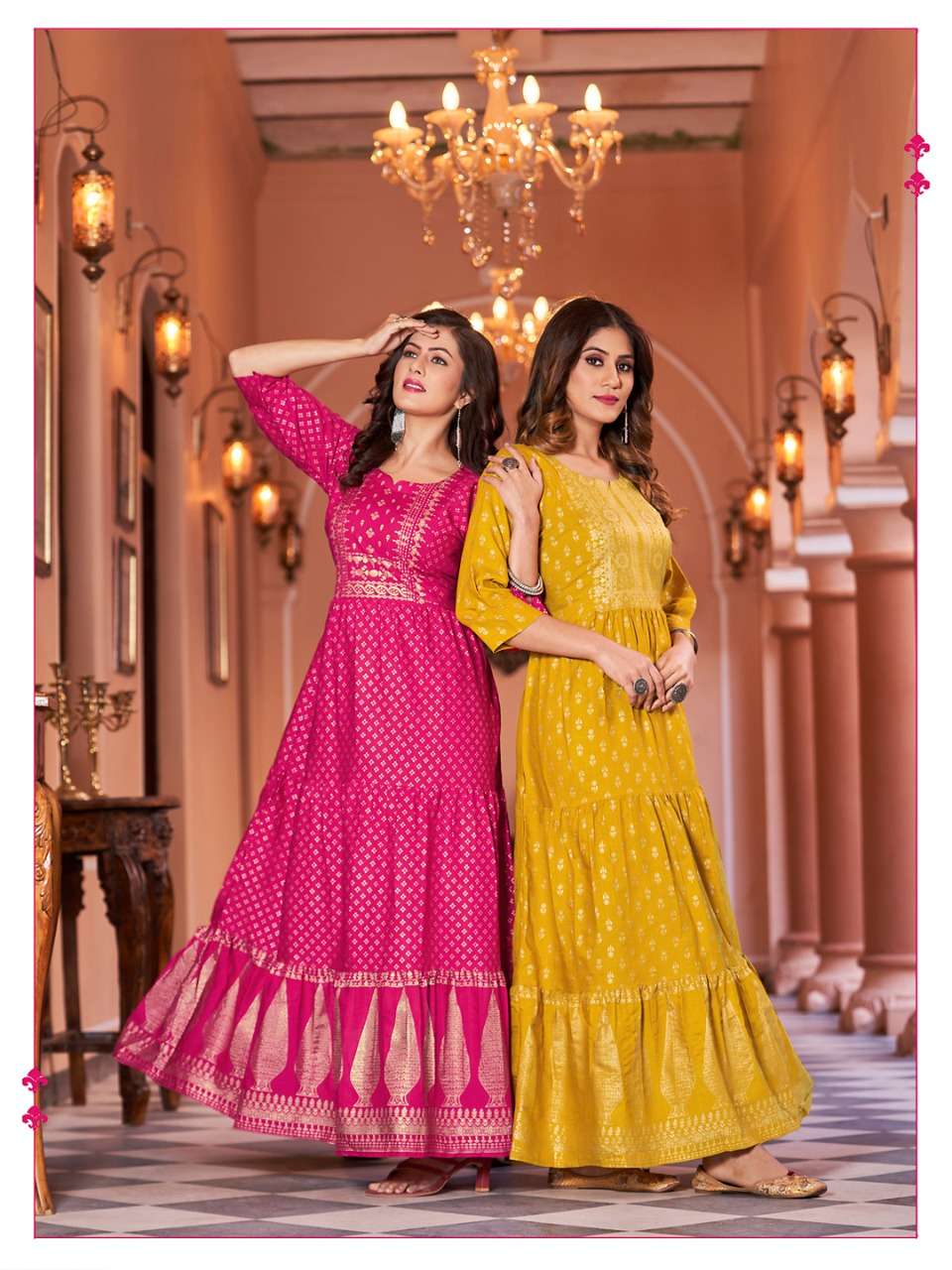 sukumari by banwery rayon big sizes long gown exporter kc surat