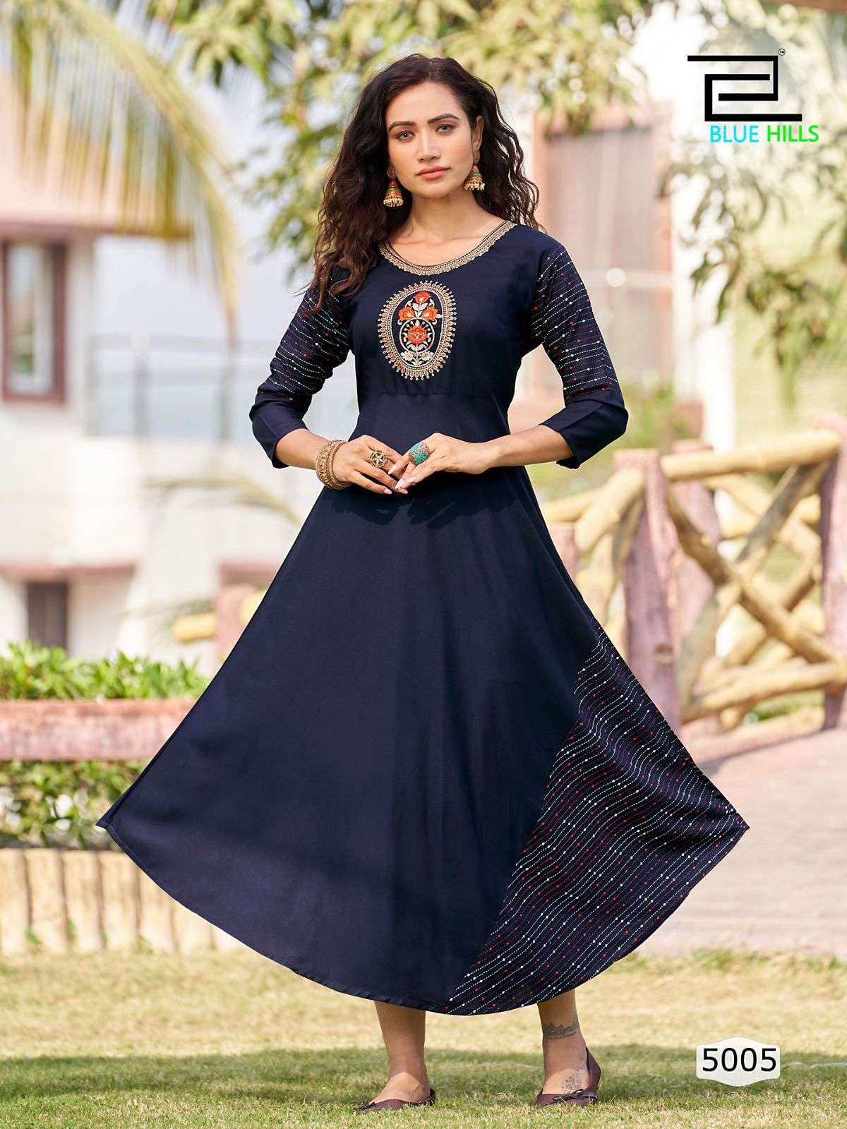 blue hills lahariya vol 5 rayon full stitched plus size beautiful colors kurtis