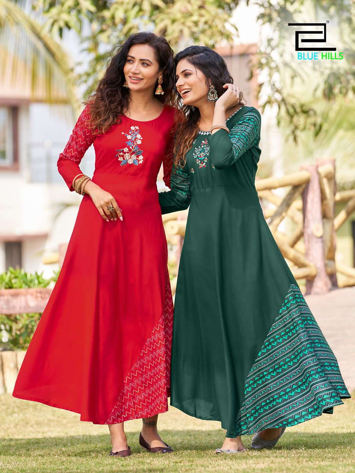 blue hills lahariya vol 5 rayon full stitched plus size beautiful colors kurtis