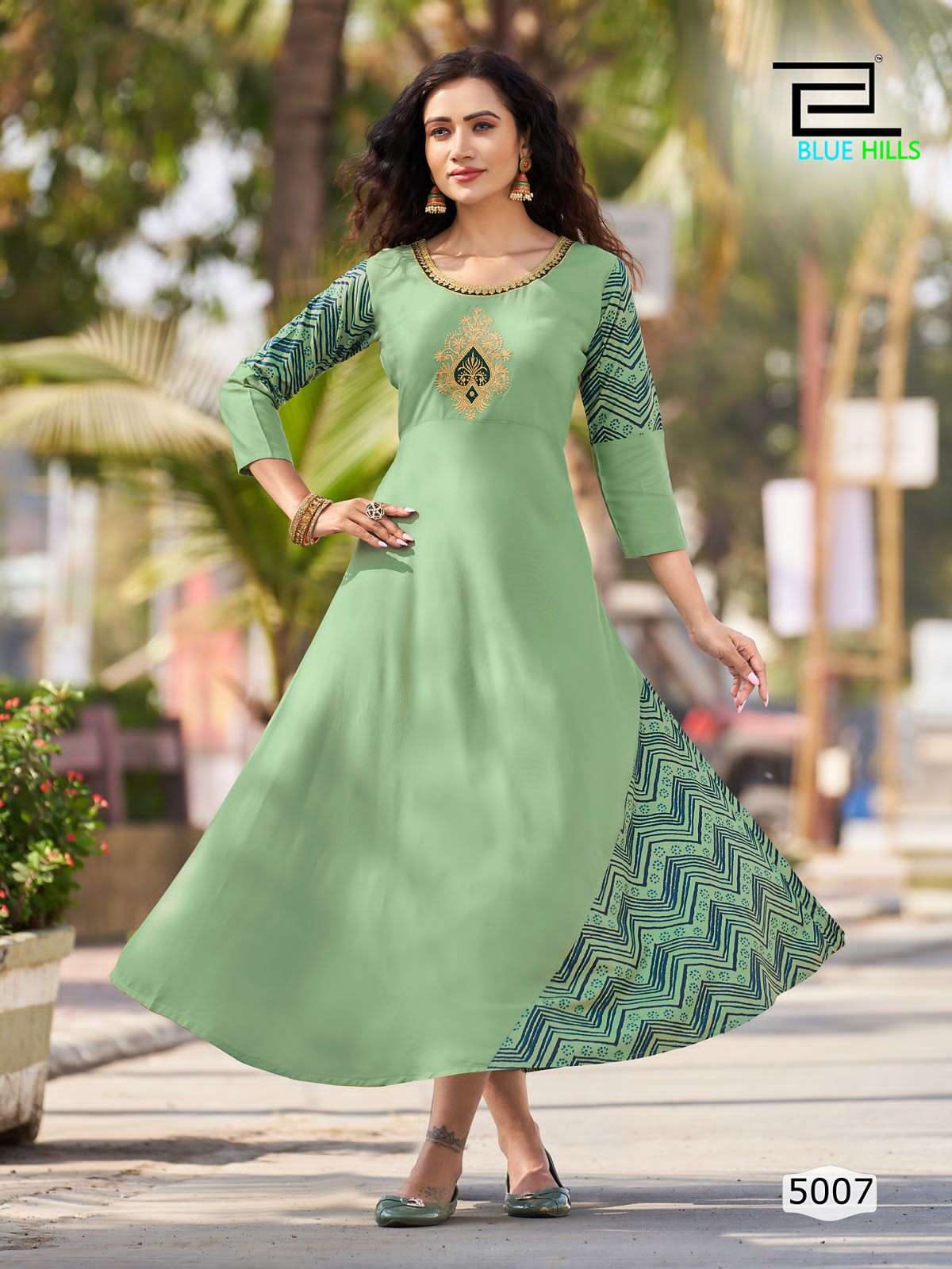 blue hills lahariya vol 5 rayon full stitched plus size beautiful colors kurtis
