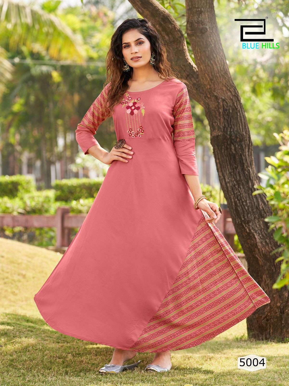 blue hills lahariya vol 5 rayon full stitched plus size beautiful colors kurtis