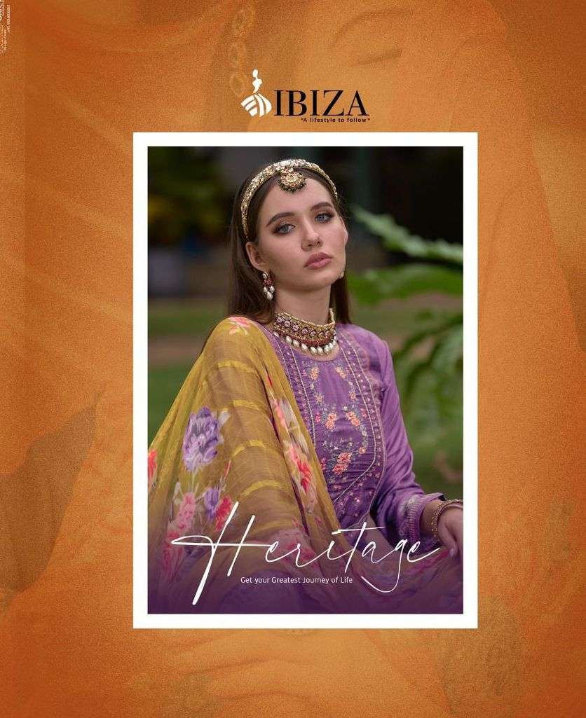 ibiza present heritage pure bambarg designer digital printed fancy suits