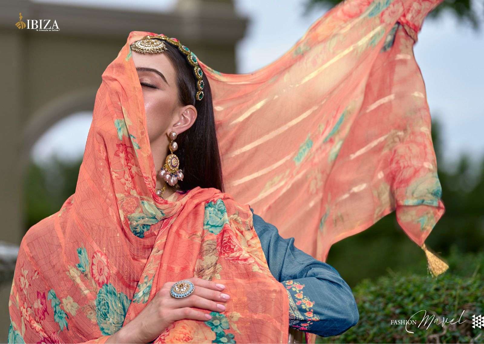 ibiza present heritage pure bambarg designer digital printed fancy suits