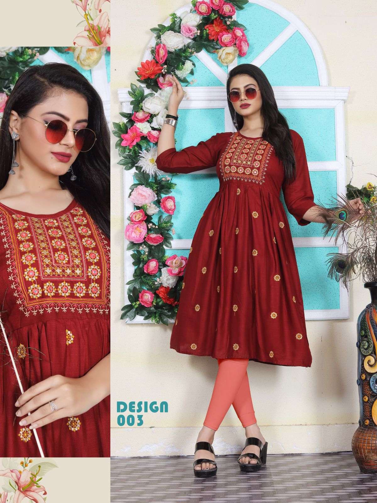 Aagya Glorious V.2 Rayon 14 Kg Embroidered Kurti with Chapti Pattern with All over and Galla Work KURTI CATALOG WHOLESALER BEST RATE