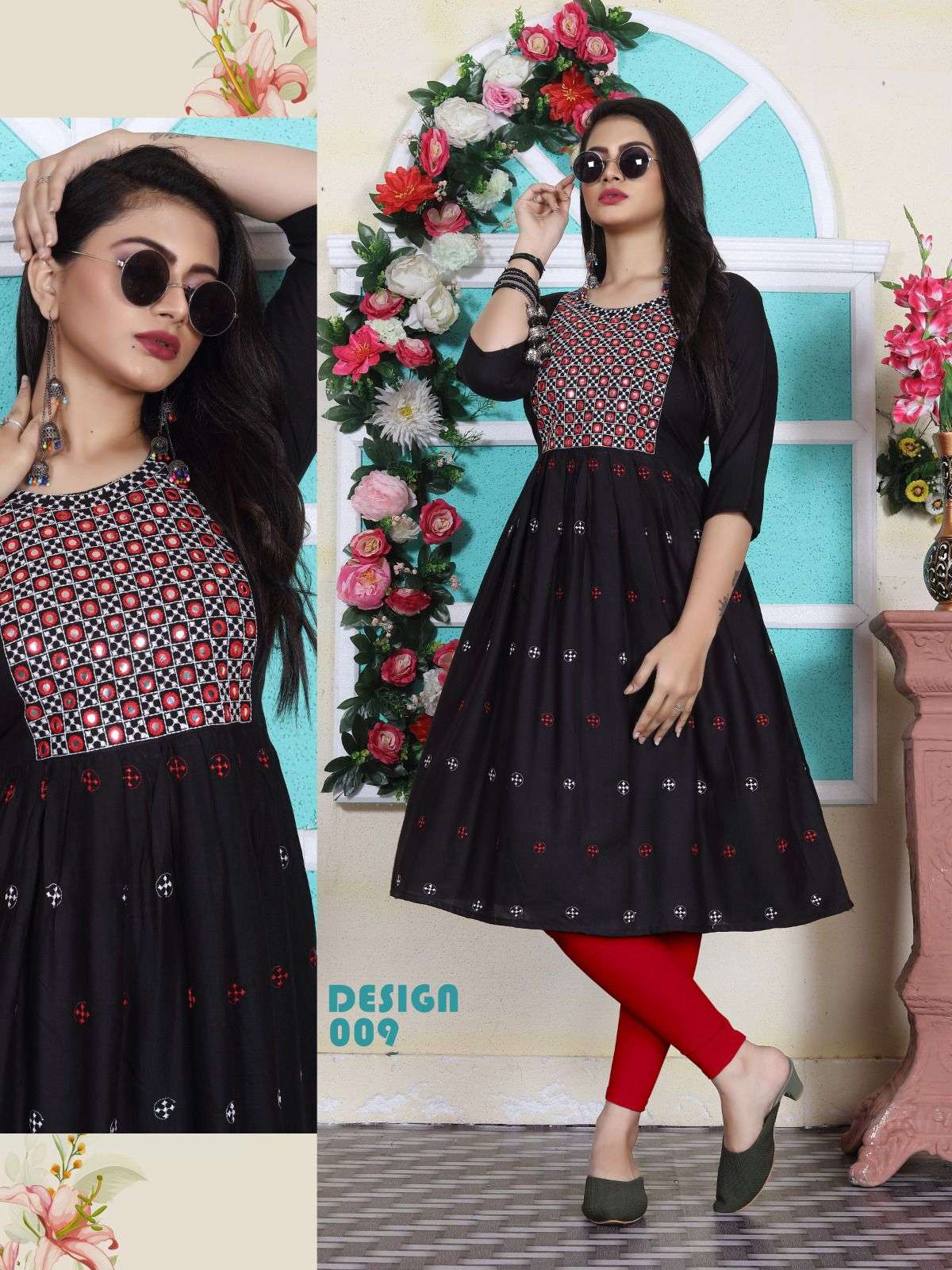 Aagya Glorious V.2 Rayon 14 Kg Embroidered Kurti with Chapti Pattern with All over and Galla Work KURTI CATALOG WHOLESALER BEST RATE
