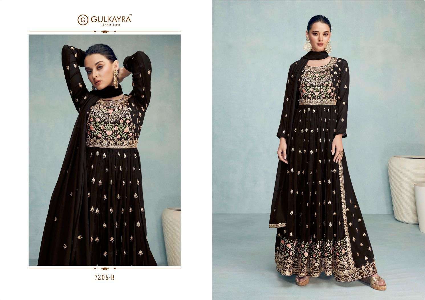 gulkayra designer nayra vol 6 free size georgette wedding collection pakistani suit