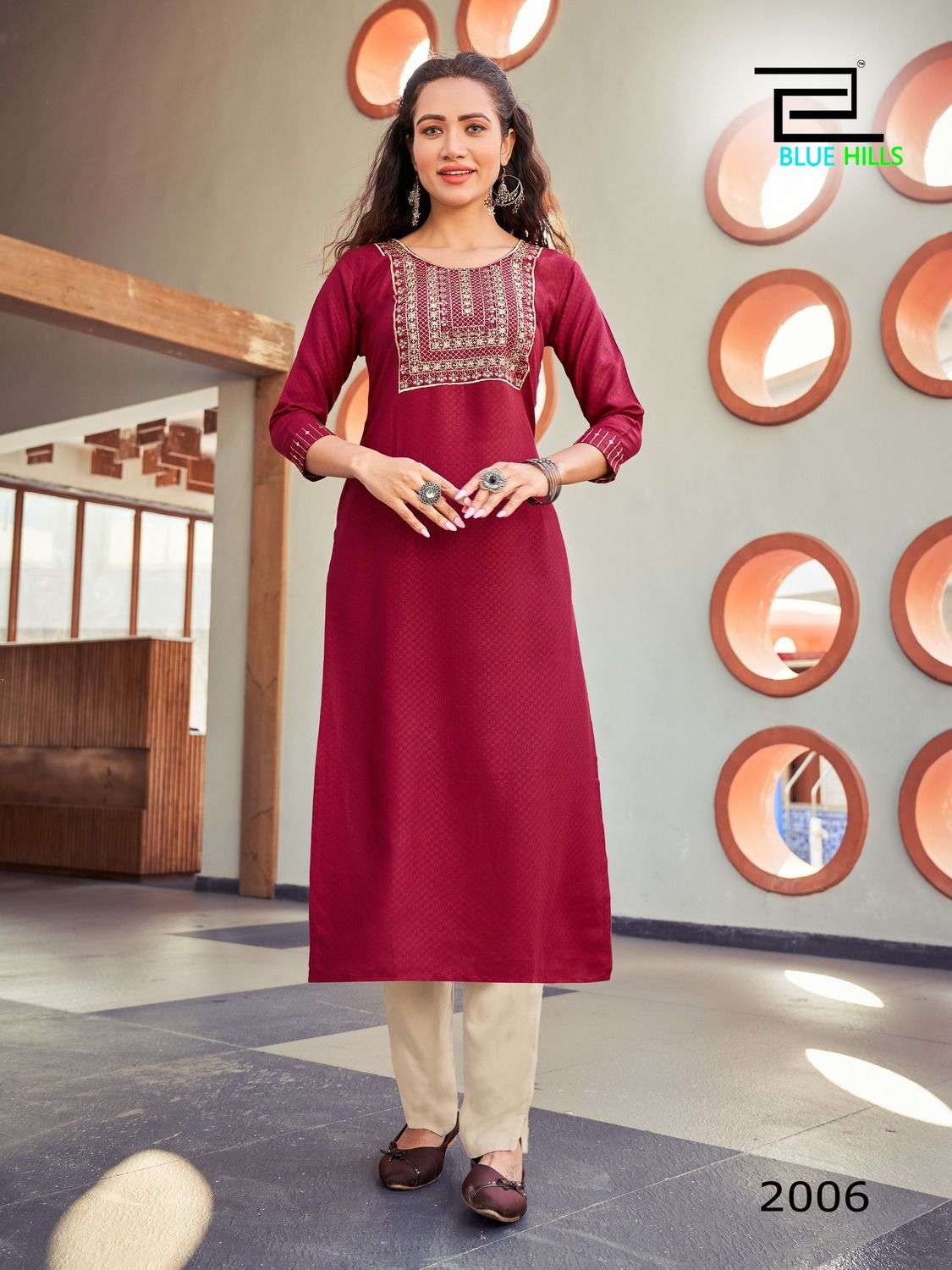 blue hills colorbar vol 20 zari embroidered straight cut fancy kurtis 