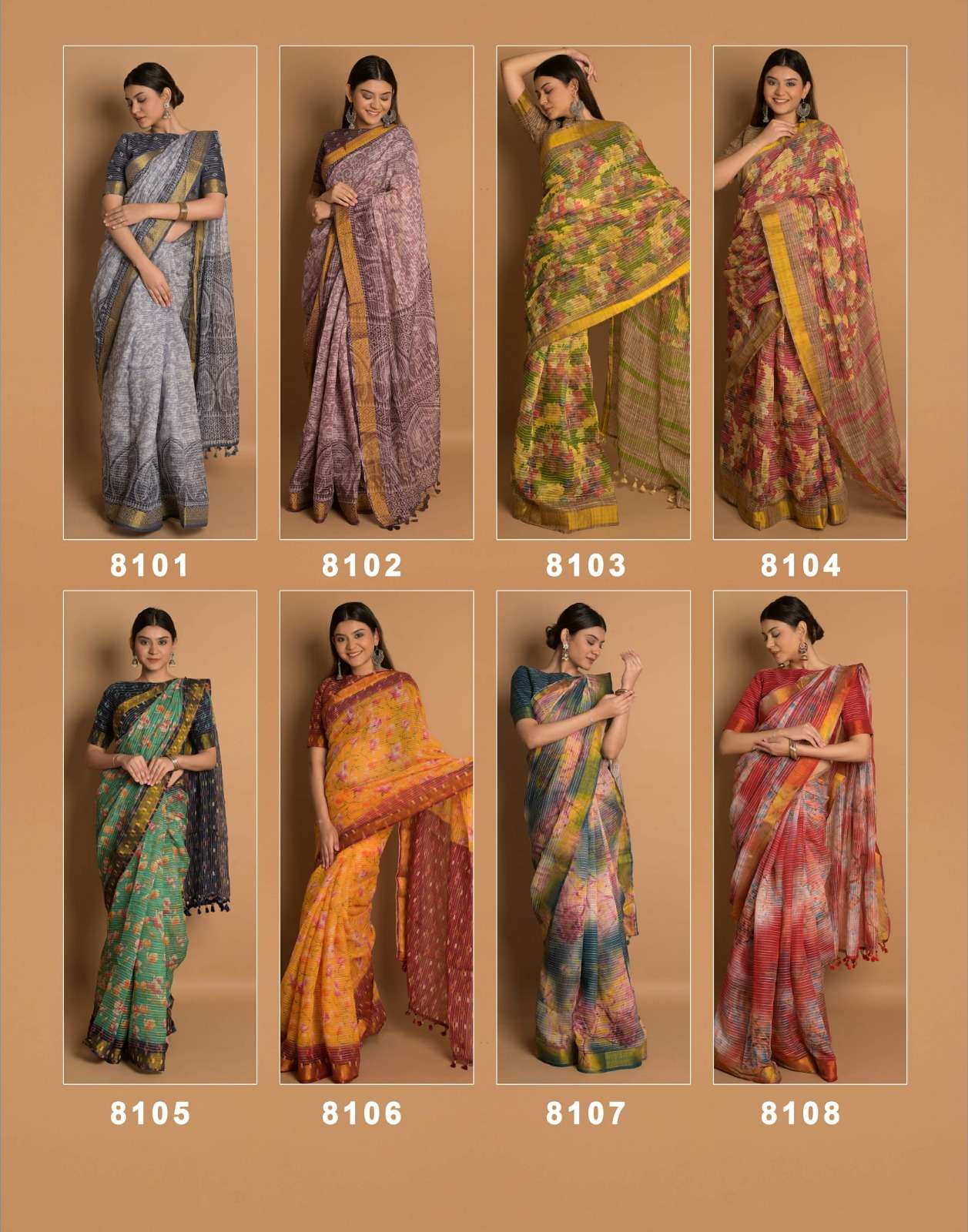 ashima kaatha cotton designer four design two matching colors saree with jari border collection 