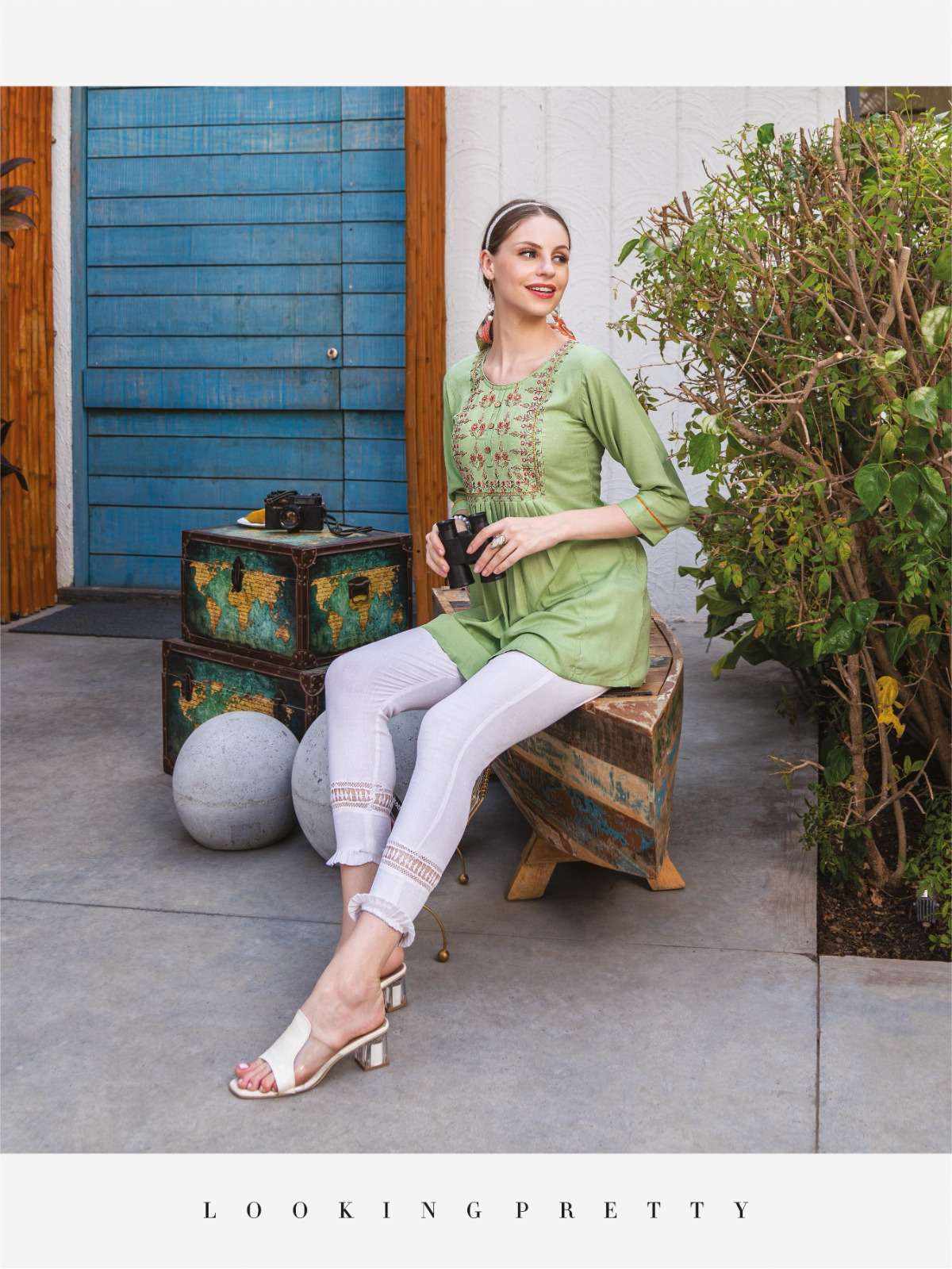 HERITAGE NEW KAJREE VOL-4 RAYON & RAYON SLUB SHORT TOP CATALOG WHOLESALER BEST RATE