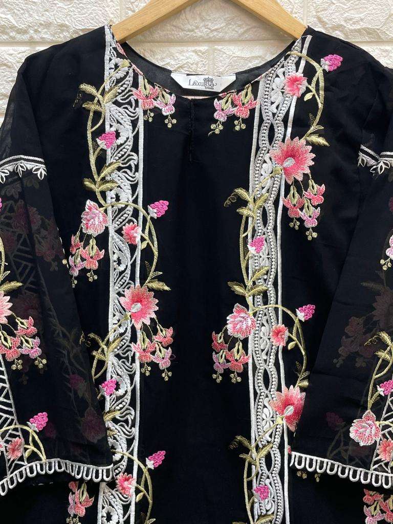 laxuria 1272 designer black color readymade beautiful pakistani salwar kameez 