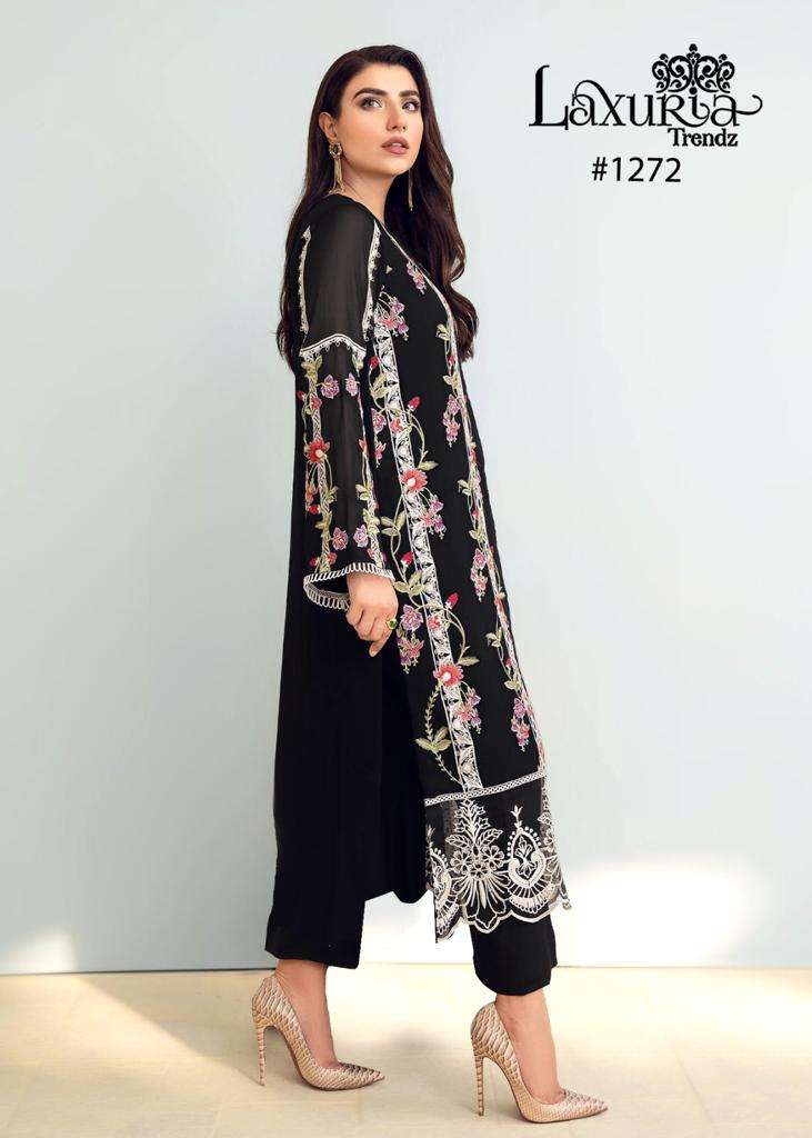 laxuria 1272 designer black color readymade beautiful pakistani salwar kameez 