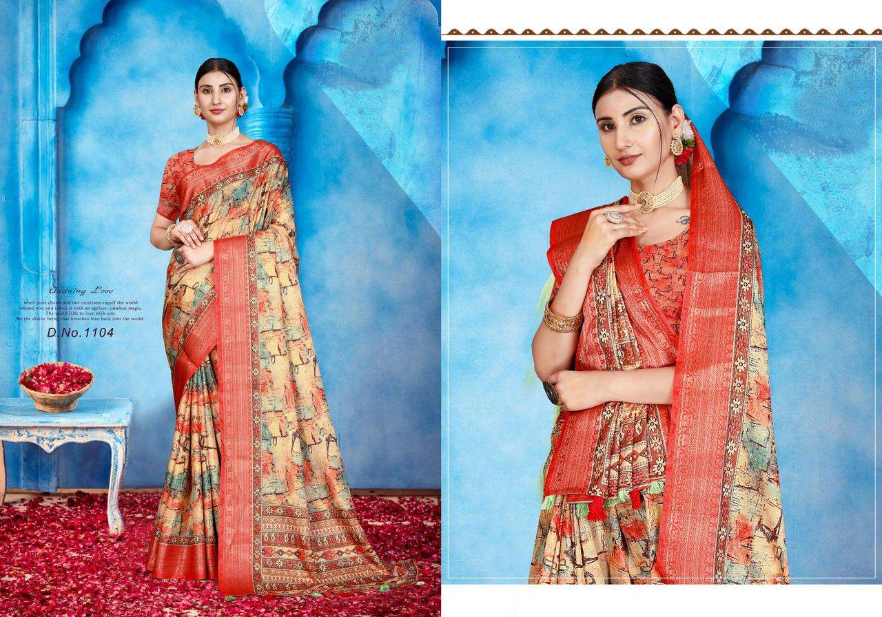 mintorsi heritage digital vol 11 adorable printed saree collection 