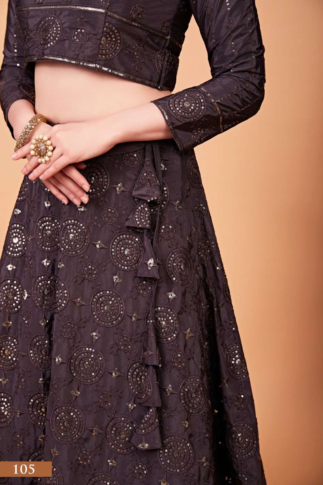 nayra vol 1 105 by aawiya grey color designer lehenga choli 