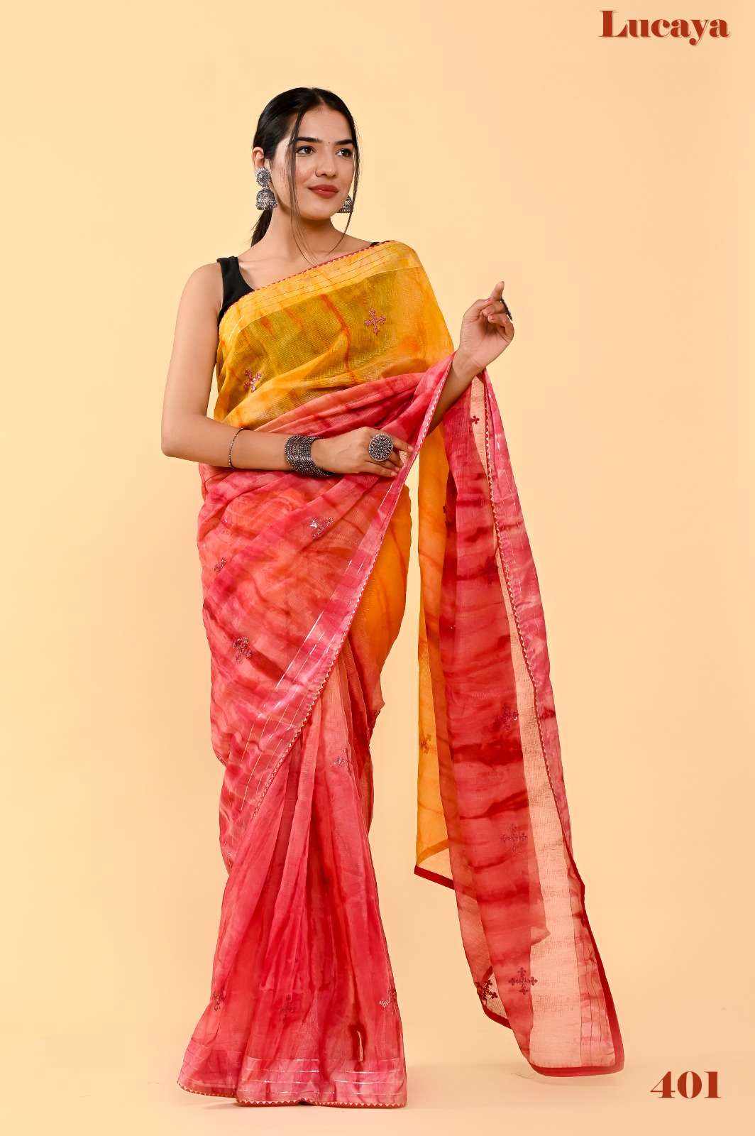 pr lucaya vol 4 designer multicolor casual saree collection 