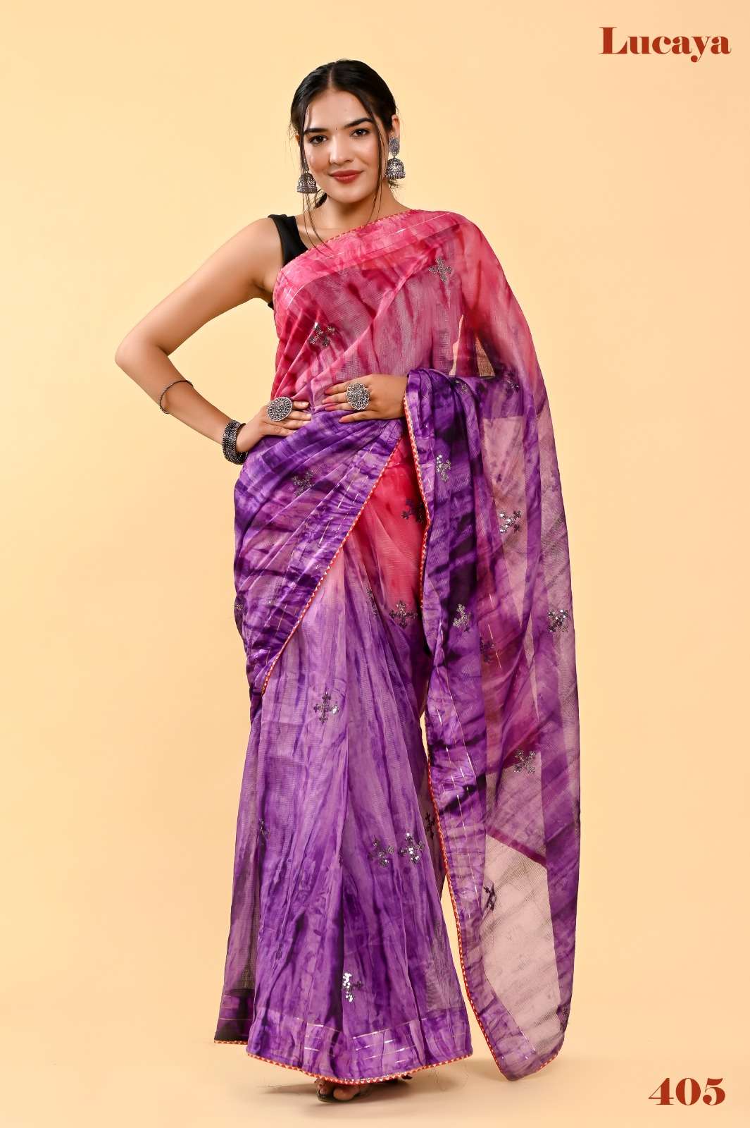 pr lucaya vol 4 designer multicolor casual saree collection 